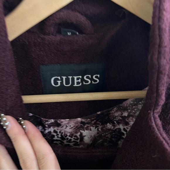 Guess double breasted military inspired 2024 fit and flare coat wool peacoat - Picture 14 of 14